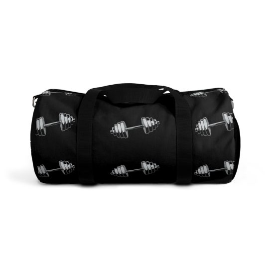 Barbell Pattern Duffel Bag — Gym Travel Workout Bag