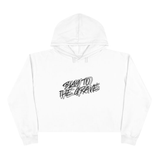 Blay to the Grave Graffiti Script Cropped Hoodie