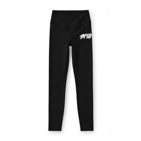 Blay to the Grave "BTTG" Women’s Black Luxe Leggings with White Graphic