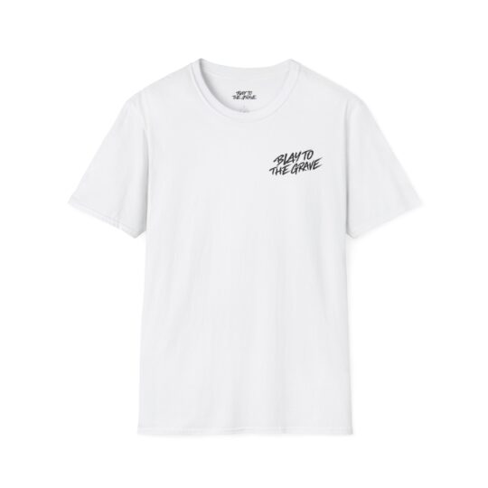 Blay to the Grave — "Work It Like It's a 100 Mil on the Line" Fitness White Shirt